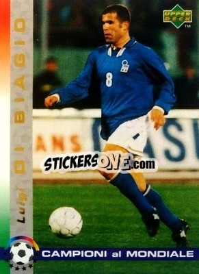 Sticker Luigi Di Biagio - Dixan Campioni al Mondiale 1998 n. 18 - Upper Deck