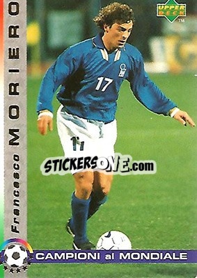 Sticker Francesco Moriero - Dixan Campioni al Mondiale 1998 n. 19 - Upper Deck