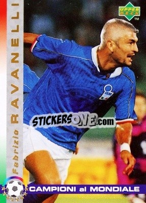 Sticker Fabrizio Ravanelli - Dixan Campioni al Mondiale 1998 n. 20 - Upper Deck