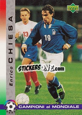 Sticker Enrico Chiesa - Dixan Campioni al Mondiale 1998 - Upper Deck