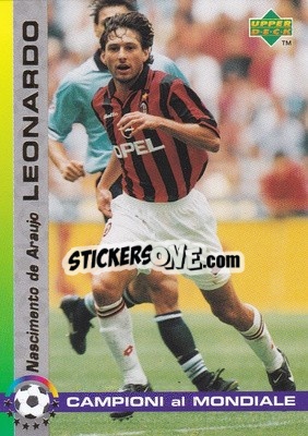 Sticker Nascimanto de Araujo Leonardo - Dixan Campioni al Mondiale 1998 - Upper Deck