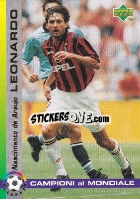 Sticker Nascimanto de Araujo Leonardo - Dixan Campioni al Mondiale 1998 n. 25 - Upper Deck