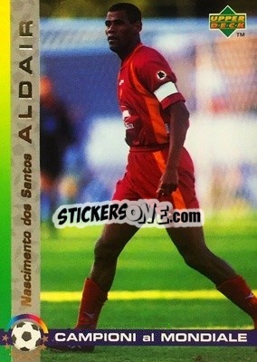 Sticker Nascimanto dos Santos Aldair - Dixan Campioni al Mondiale 1998 - Upper Deck