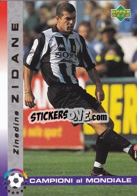 Sticker Zinedine Zidane - Dixan Campioni al Mondiale 1998 n. 27 - Upper Deck