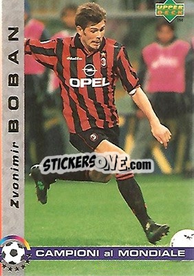 Sticker Zvonimir Boban - Dixan Campioni al Mondiale 1998 n. 35 - Upper Deck