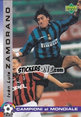 Sticker Ivan Luis Zamora Zamorano - Dixan Campioni al Mondiale 1998 n. 40 - Upper Deck
