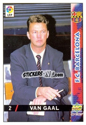 Cromo Van Gaal - Las Fichas De La Liga 1998-1999 - Mundicromo