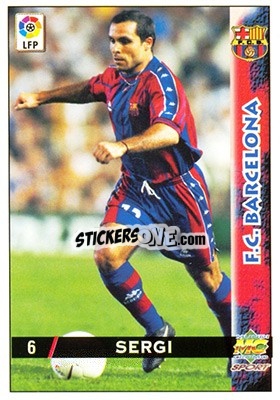 Figurina Sergi - Las Fichas De La Liga 1998-1999 - Mundicromo