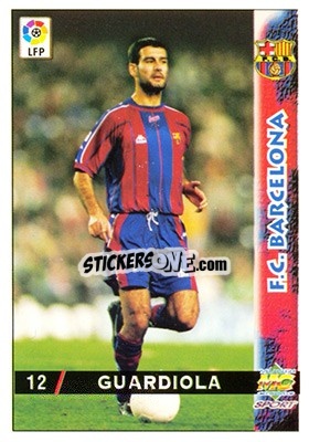 Cromo Guardiola - Las Fichas De La Liga 1998-1999 - Mundicromo