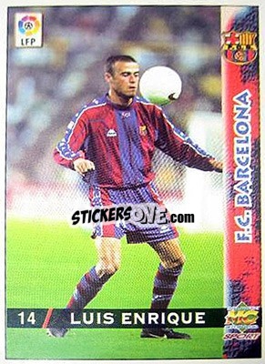 Cromo Luis Enrique - Las Fichas De La Liga 1998-1999 - Mundicromo