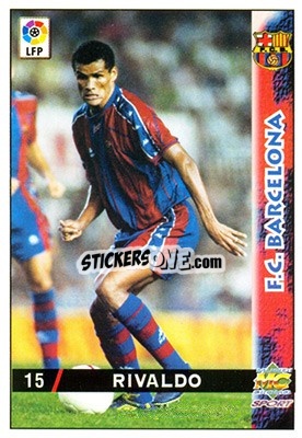 Sticker Rivaldo - Las Fichas De La Liga 1998-1999 n. 15 - Mundicromo