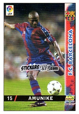 Sticker Amunike - Las Fichas De La Liga 1998-1999 n. 15a - Mundicromo