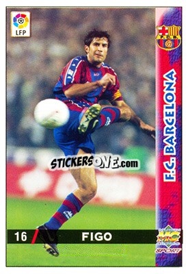 Sticker Figo - Las Fichas De La Liga 1998-1999 - Mundicromo