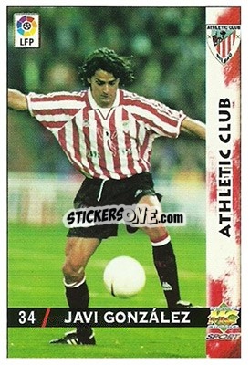 Sticker Javi Gonzalez - Las Fichas De La Liga 1998-1999 n. 34 - Mundicromo