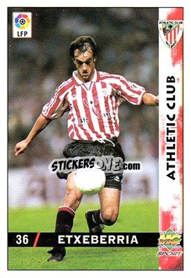 Cromo Joseba Etxeberria - Las Fichas De La Liga 1998-1999 - Mundicromo