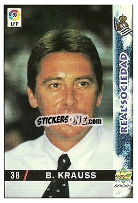 Cromo Bernd Krauss - Las Fichas De La Liga 1998-1999 n. 38 - Mundicromo
