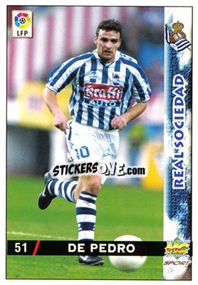 Sticker De Pedro - Las Fichas De La Liga 1998-1999 - Mundicromo