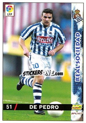 Sticker De Pedro - Las Fichas De La Liga 1998-1999 n. 51 - Mundicromo