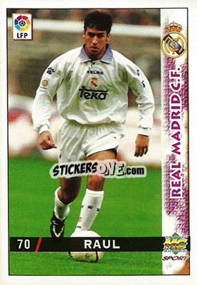 Sticker Raul González - Las Fichas De La Liga 1998-1999 n. 70 - Mundicromo