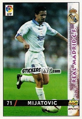 Sticker Mijatovic - Las Fichas De La Liga 1998-1999 - Mundicromo