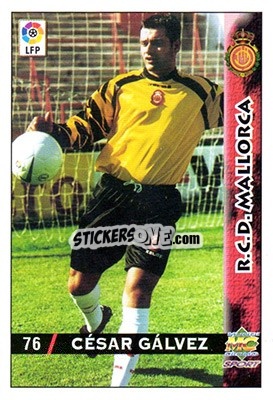 Sticker Cesar Gálvez - Las Fichas De La Liga 1998-1999 n. 76 - Mundicromo