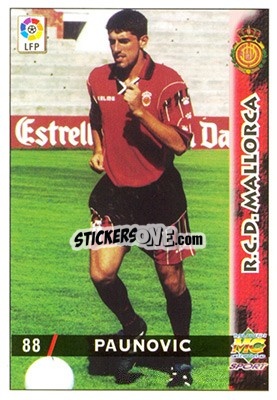 Figurina Paunovic - Las Fichas De La Liga 1998-1999 - Mundicromo