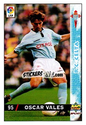 Cromo Oscar Vales - Las Fichas De La Liga 1998-1999 n. 95 - Mundicromo