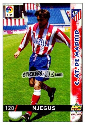 Cromo Njegus - Las Fichas De La Liga 1998-1999 - Mundicromo