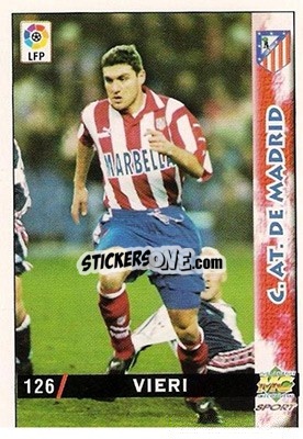 Sticker Vieri - Las Fichas De La Liga 1998-1999 n. 126a - Mundicromo