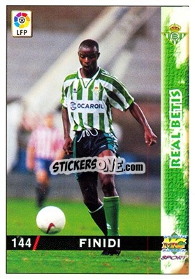 Sticker Finidi - Las Fichas De La Liga 1998-1999 - Mundicromo