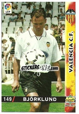 Cromo Bjorklund - Las Fichas De La Liga 1998-1999 - Mundicromo