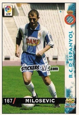 Sticker Milosevic - Las Fichas De La Liga 1998-1999 - Mundicromo