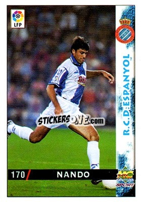 Cromo Nando - Las Fichas De La Liga 1998-1999 - Mundicromo