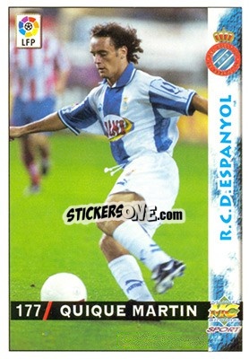 Cromo Quique Martín - Las Fichas De La Liga 1998-1999 - Mundicromo