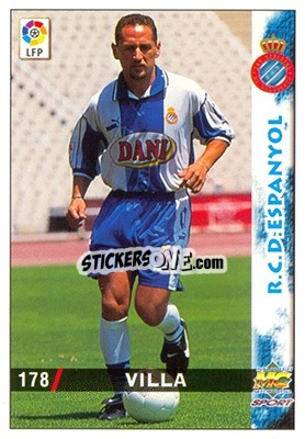 Cromo Villa - Las Fichas De La Liga 1998-1999 - Mundicromo