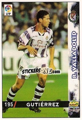 Cromo Gutierrez - Las Fichas De La Liga 1998-1999 - Mundicromo