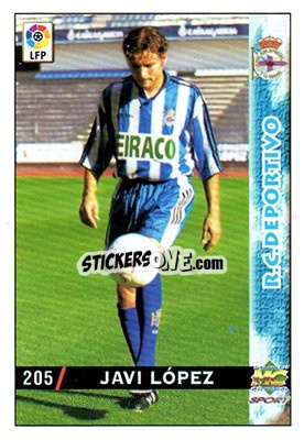 Sticker Javi López - Las Fichas De La Liga 1998-1999 n. 205a - Mundicromo