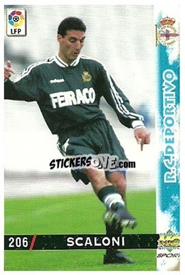 Sticker Scaloni - Las Fichas De La Liga 1998-1999 - Mundicromo