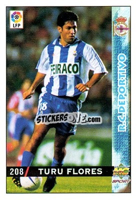 Figurina Turu Flores - Las Fichas De La Liga 1998-1999 - Mundicromo