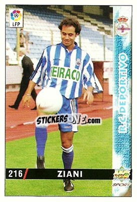 Sticker Ziani - Las Fichas De La Liga 1998-1999 - Mundicromo
