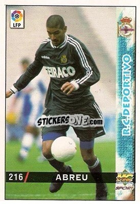 Sticker Abreu - Las Fichas De La Liga 1998-1999 - Mundicromo