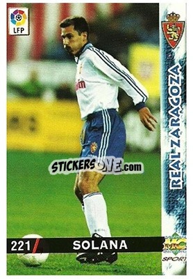 Sticker Solana - Las Fichas De La Liga 1998-1999 - Mundicromo