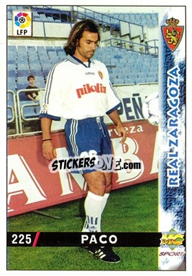 Figurina Paco - Las Fichas De La Liga 1998-1999 - Mundicromo