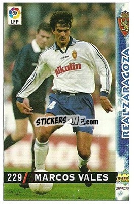 Cromo Marcos Vales - Las Fichas De La Liga 1998-1999 - Mundicromo