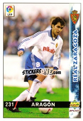 Sticker Aragón - Las Fichas De La Liga 1998-1999 - Mundicromo