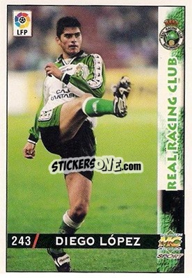 Sticker Diego López - Las Fichas De La Liga 1998-1999 - Mundicromo