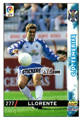 Sticker Llorente - Las Fichas De La Liga 1998-1999 - Mundicromo