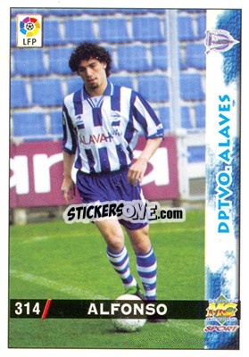 Sticker Alfonso - Las Fichas De La Liga 1998-1999 - Mundicromo