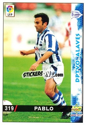 Sticker Pablo - Las Fichas De La Liga 1998-1999 - Mundicromo