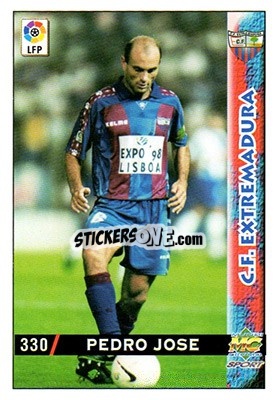 Cromo Pedro José - Las Fichas De La Liga 1998-1999 - Mundicromo